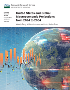This is the cover image for the United States and Global Macroeconomic Projections from 2024 to 2034 report.